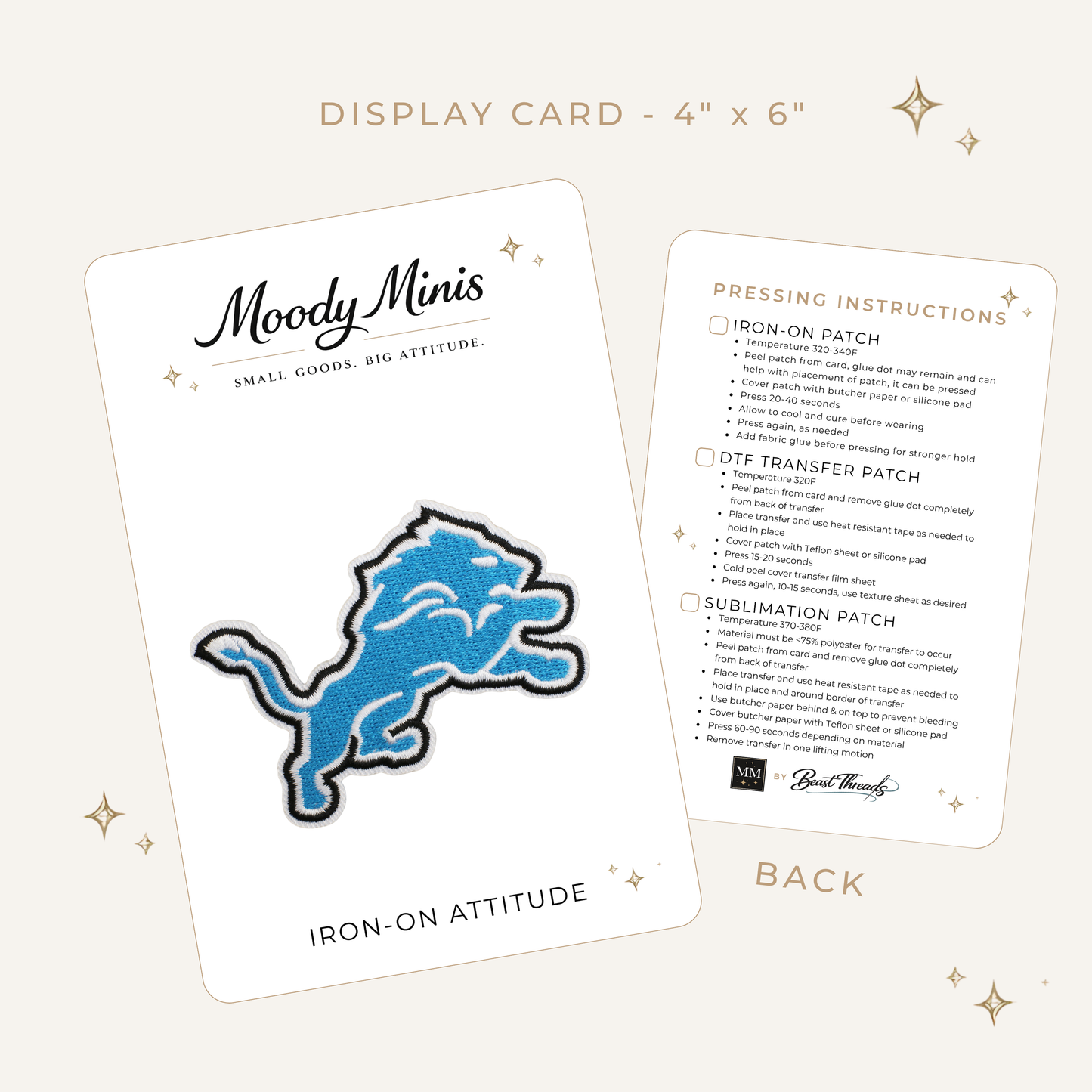 Detroit Lions Embroidered Patch- RTS
