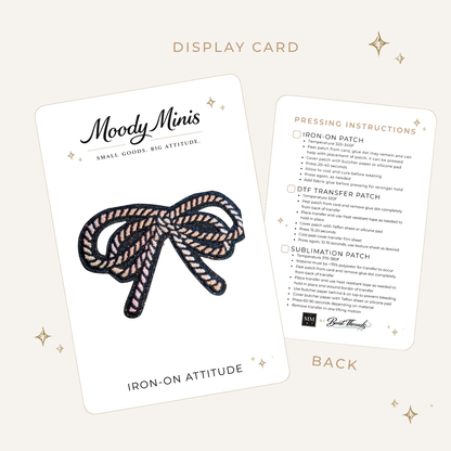 Rope Bow w/ Glitter Embroidered Patch