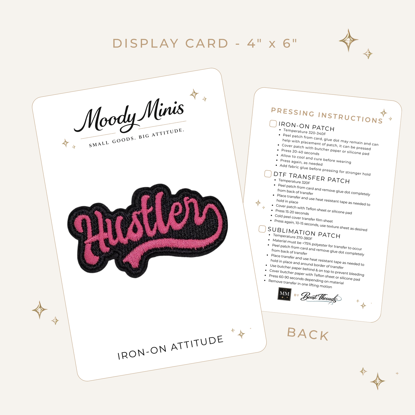 Hustler Pink Embroidered Patch