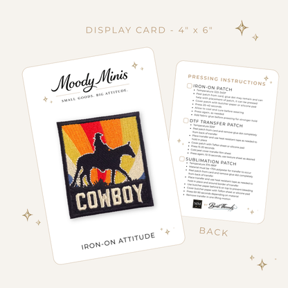 Cowboy Sunset Embroidered Patch