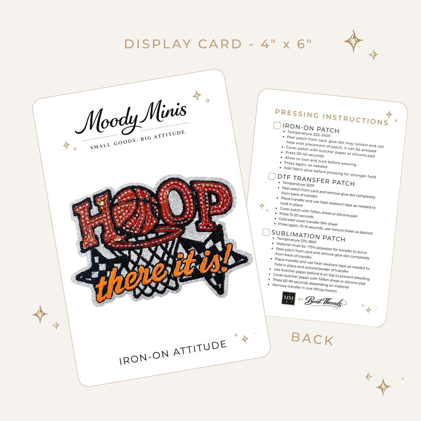 Hoop There It Is Embroidered Patch w/Sequin & Glitter