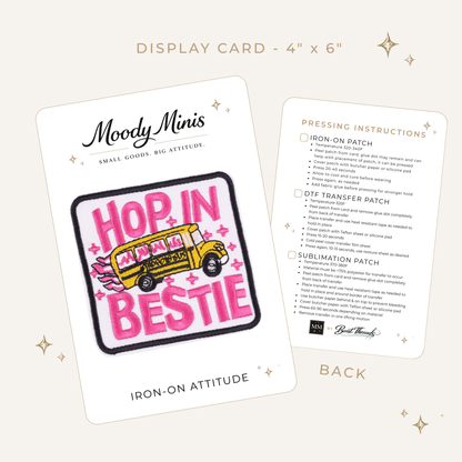 Hop In Bestie-Struggle Bus Embroidered Patch