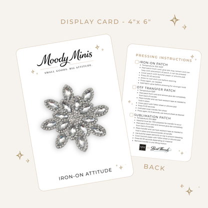 Snowflake Rhinestone Patch- RTS