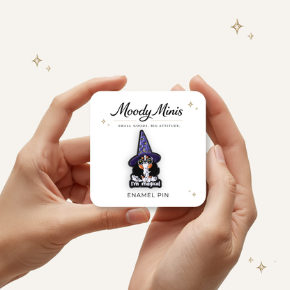 I'm Magical Hound Witch Enamel Pin