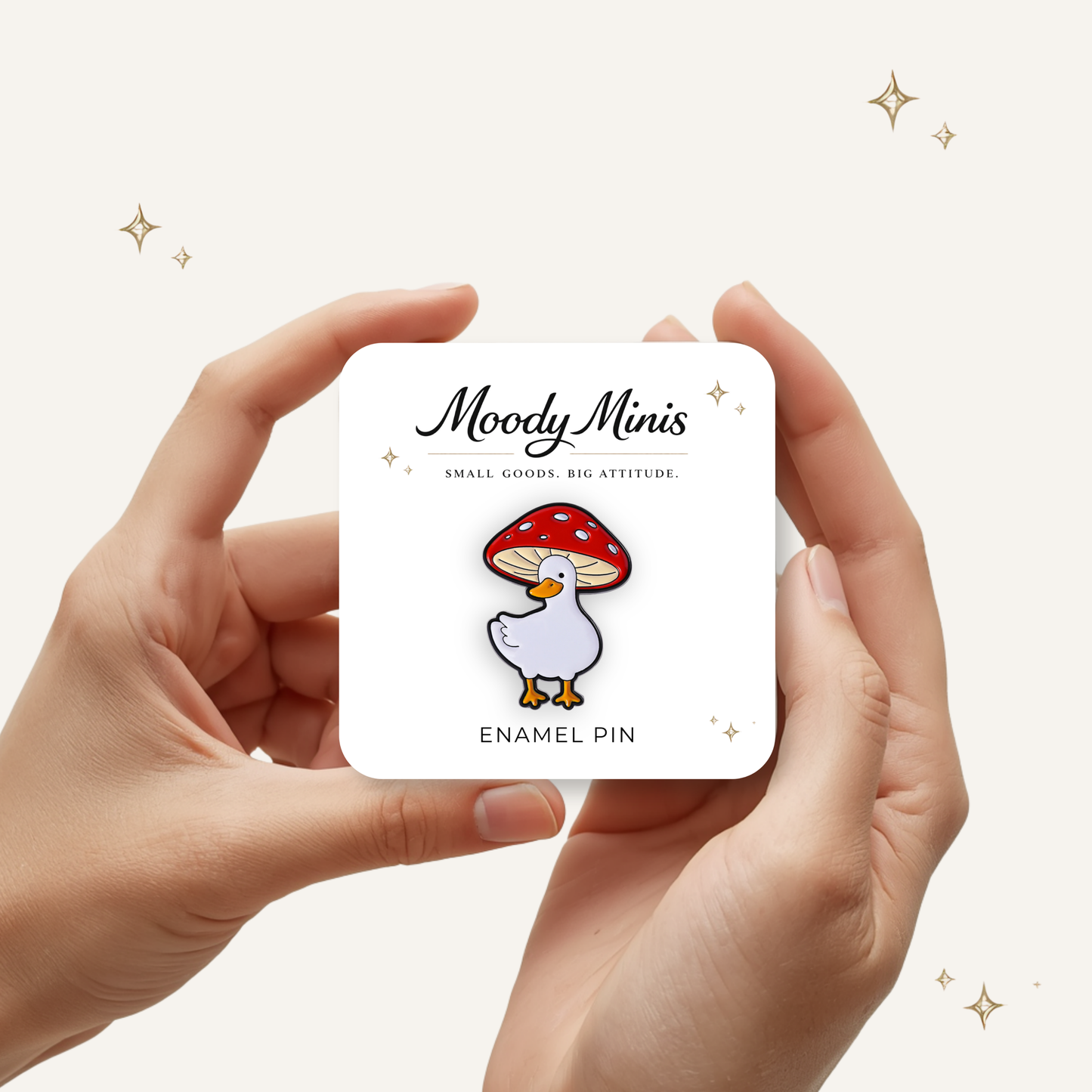 Goose Mushroom Hat Enamel Pin