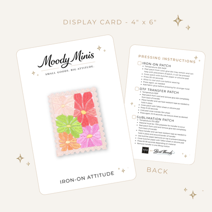 Matisse Inspired Pastel Daisy Stamp Embroidered Patch