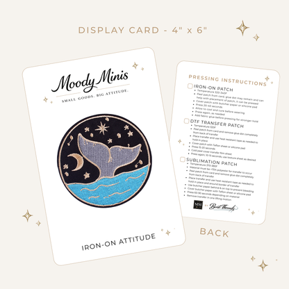 Whale Starlight Embroidered Patch- RTS