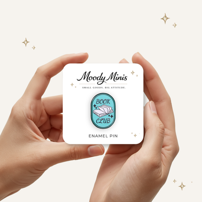 Book Club Turquoise Enamel Pin