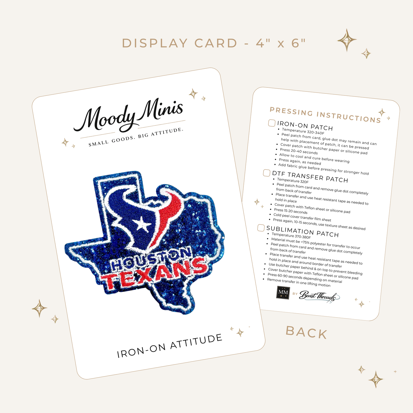 Houston Texans State Glitter Embroidered Patch