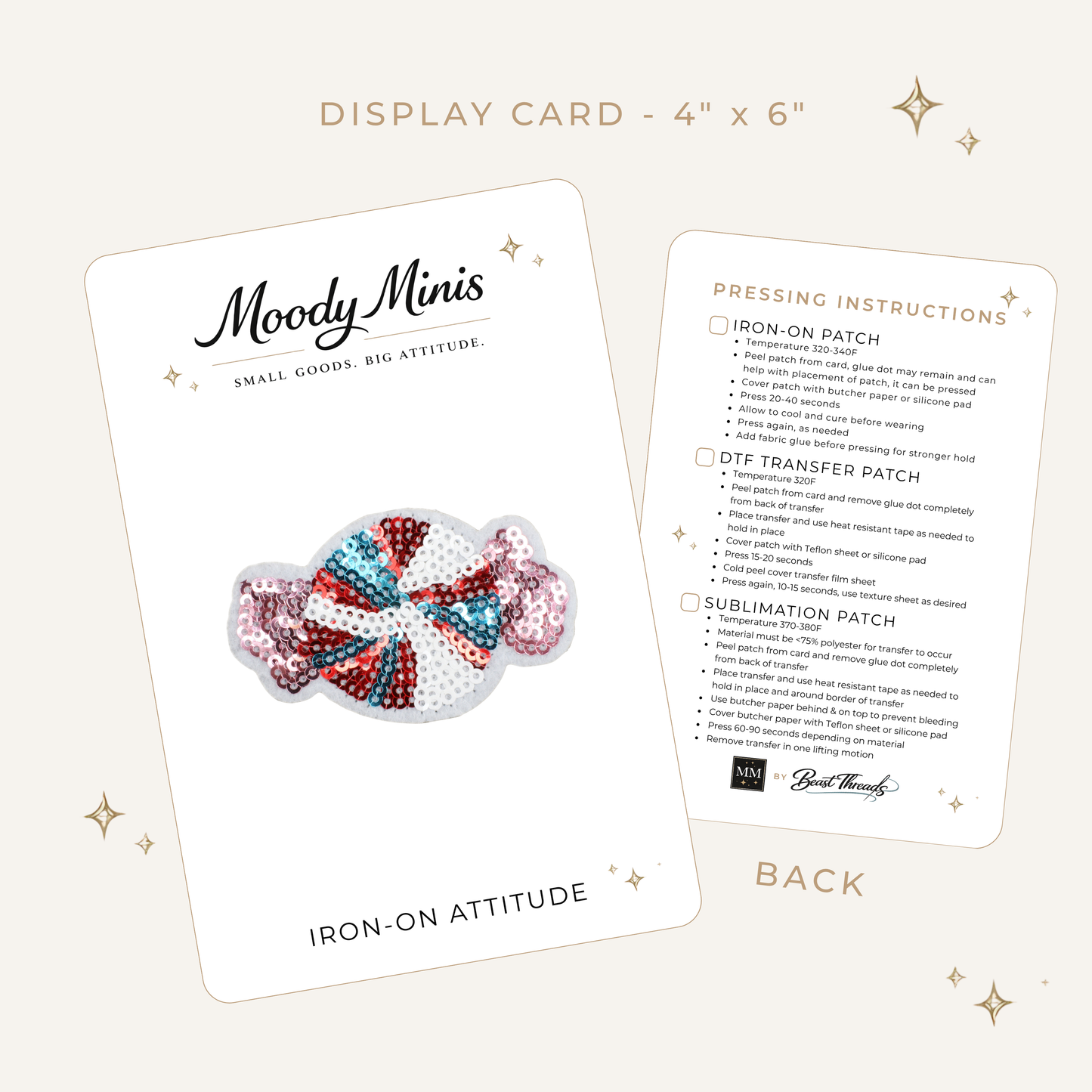Candy Sequin Embroidered Patch- RTS