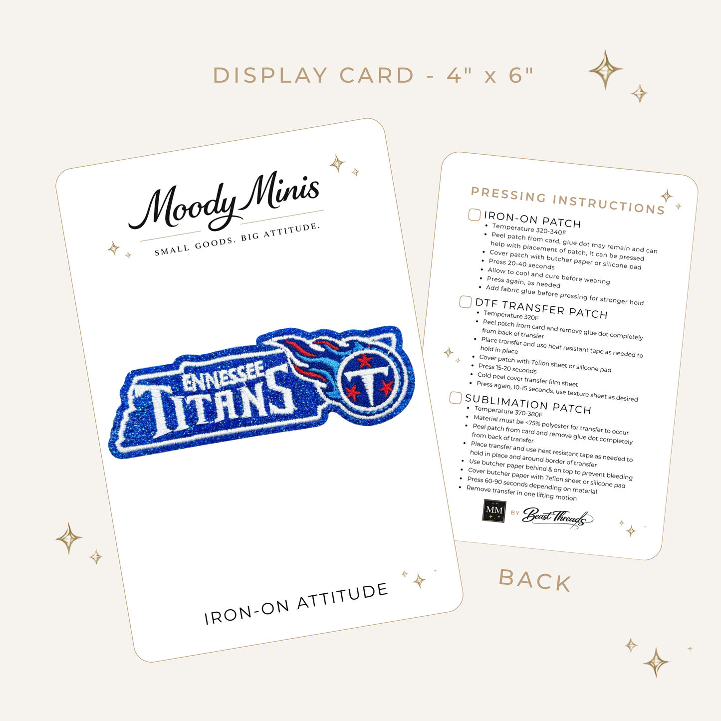 Tennessee Titans State Glitter Embroidered Patch