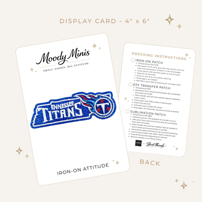 Tennessee Titans State Glitter Embroidered Patch