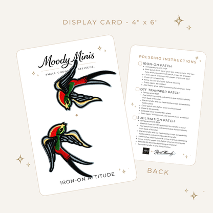 Swallow Pair Embroidered Patch