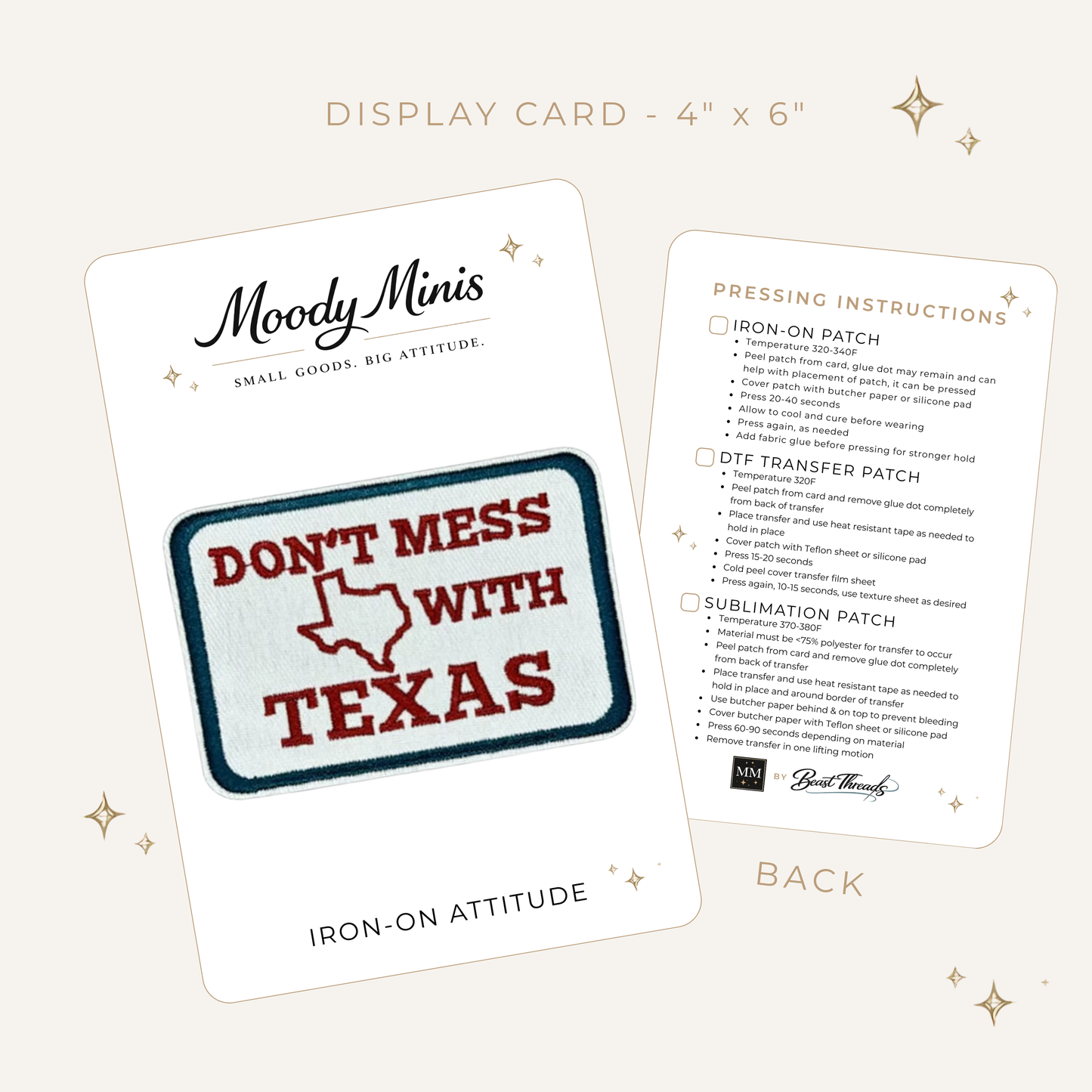 Don't Mess w/ Texas Embroidered Patch