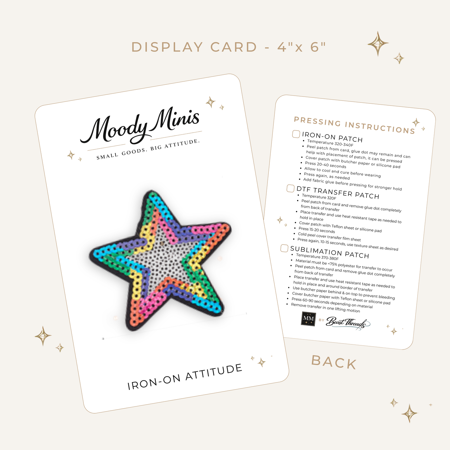 Multi Color Star Sequin Patch- RTS