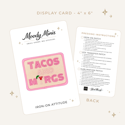 Tacos & Marg Pink Embroidered Patch