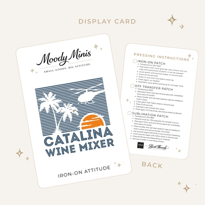 Catalina Wine Mixer DTF Patch - RTS/MTO