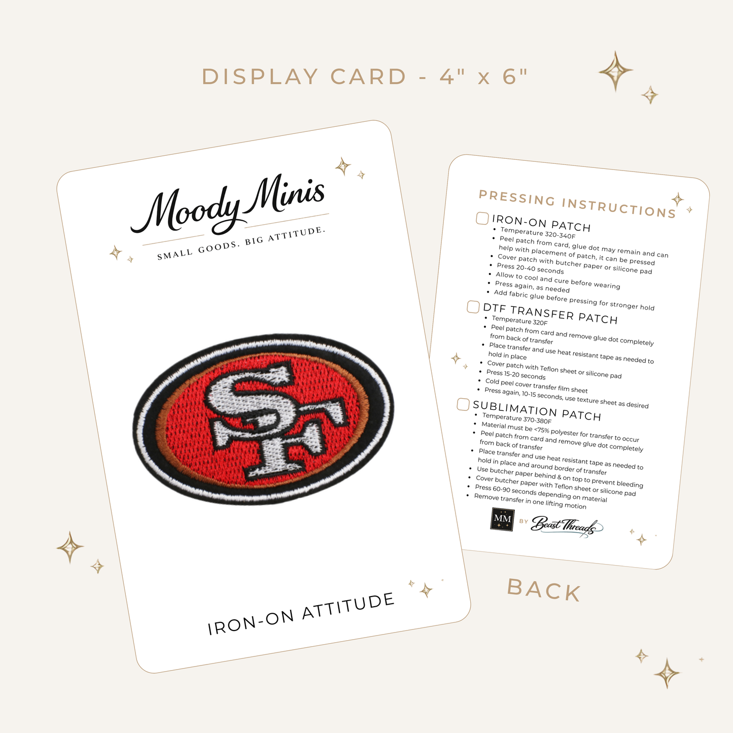 San Fran 49ers Embroidered Patch- RTS