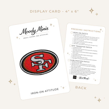 San Fran 49ers Embroidered Patch- RTS