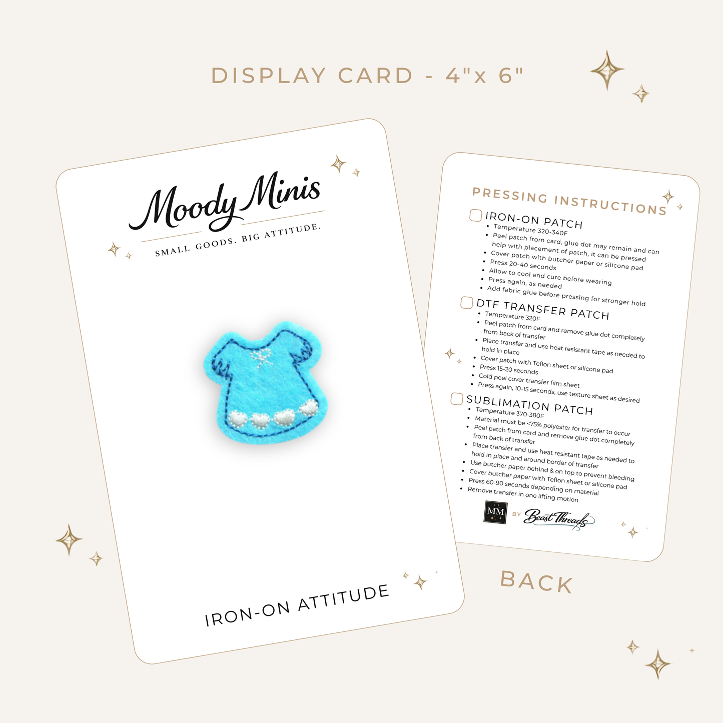 Baby Blue Shirt Embroidered Patch- RTS