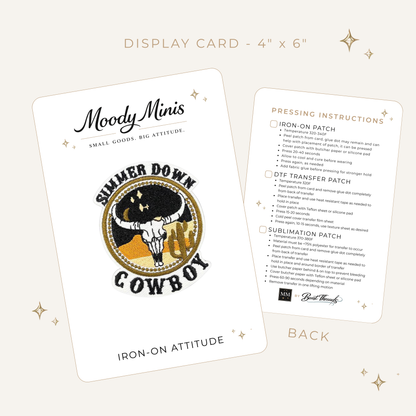 Simmer Down Cowboy Embroidered Patch