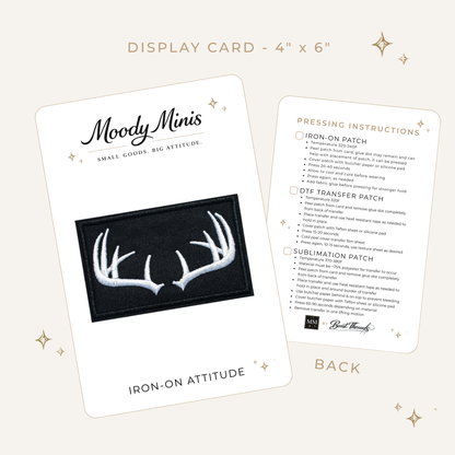 Deer Antlers Embroidered Patch- RTS