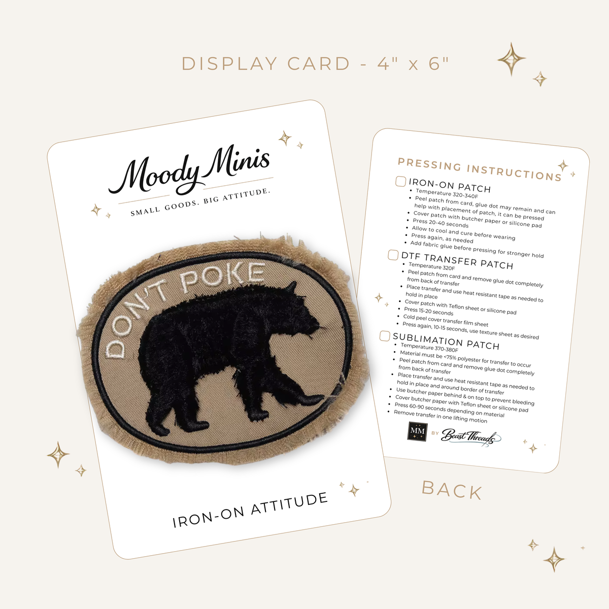 Don't Poke The Bear Embroidered Patch