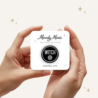 Witch Black Enamel Pin