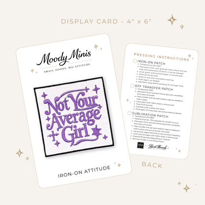 Gothy Not Your Average Girl Embroidered Patch