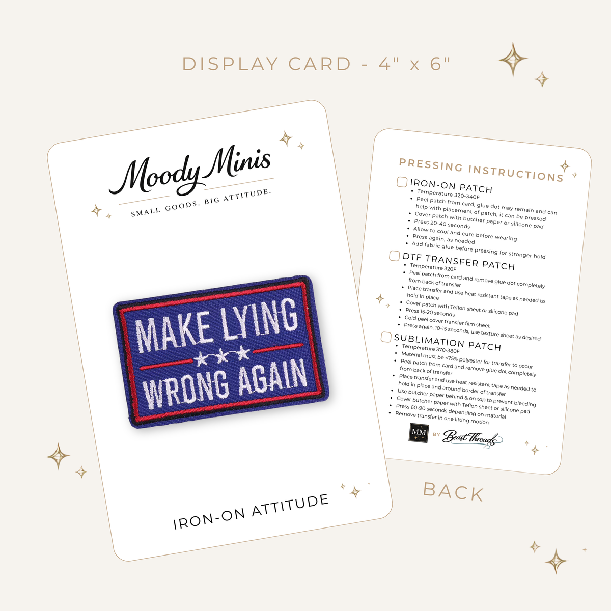 Make Lying Wrong Again Embroidered Patch