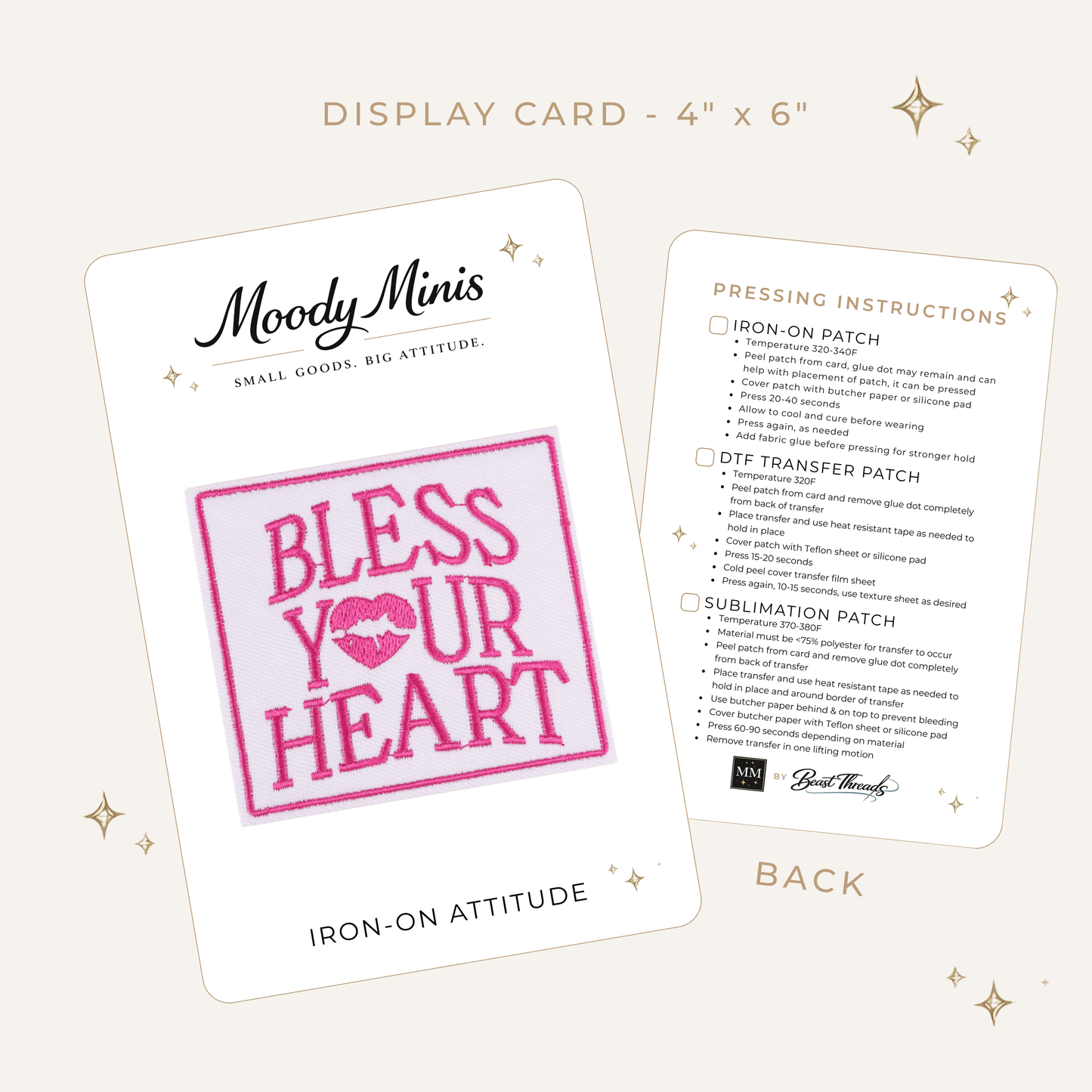 Bless Your Heart Embroidered Patch