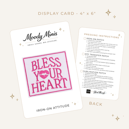 Bless Your Heart Embroidered Patch