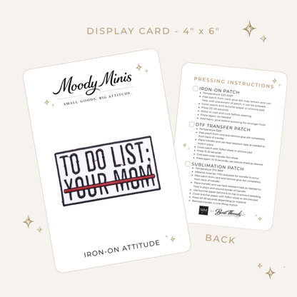 To Do List Embroidered Patch- RTS