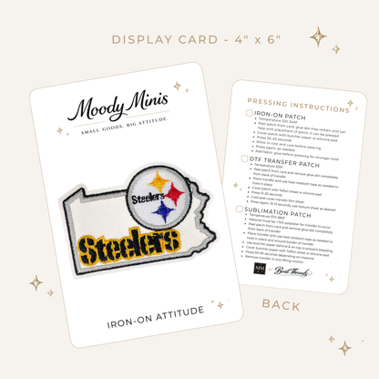 Pittsburgh Steelers State Glitter Embroidered Patch