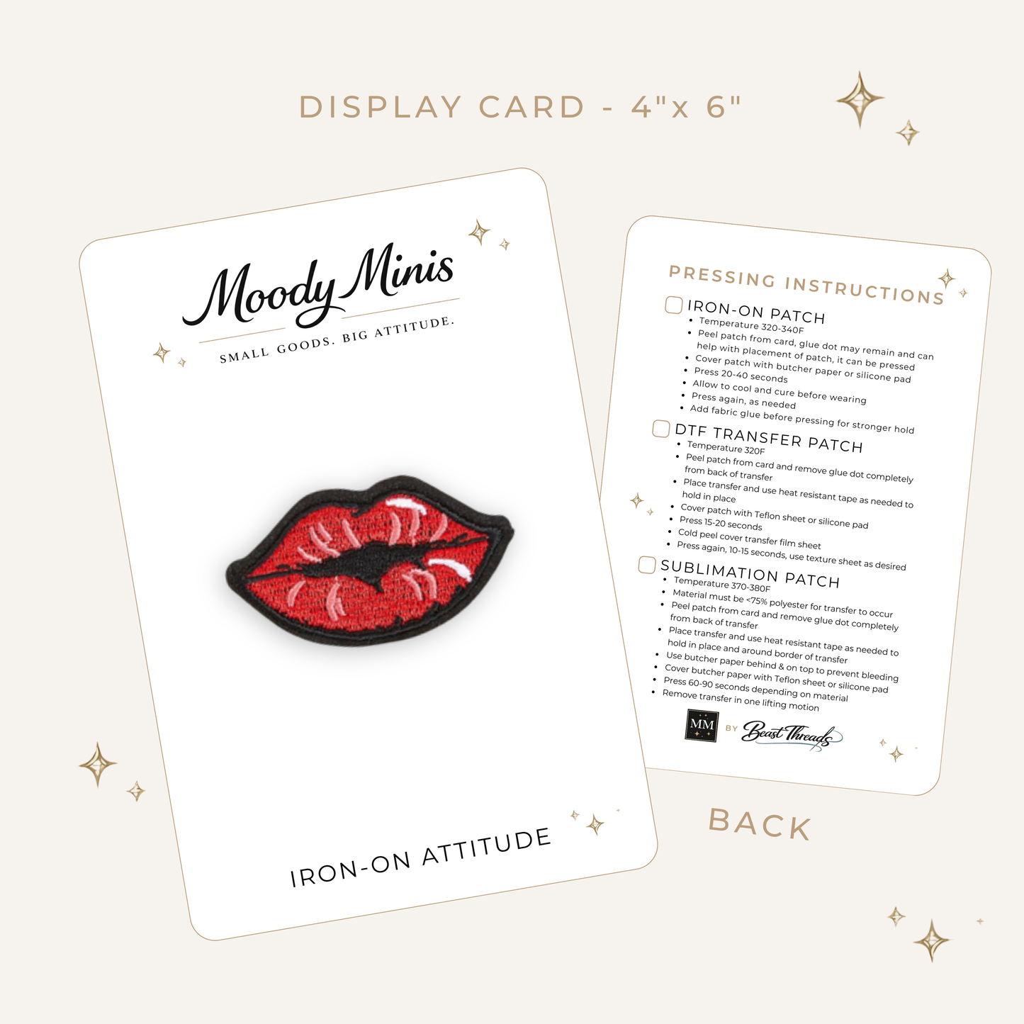 Red Lips Embroidered Patch- RTS
