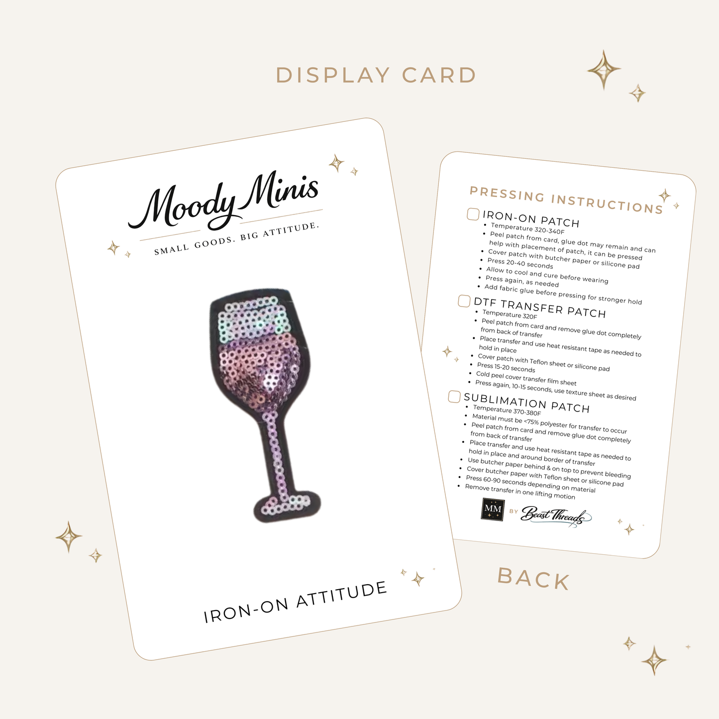 Rose Wine Sequin Patch