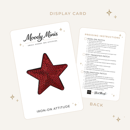 Red Star 3 in Sequin Patch- RTS