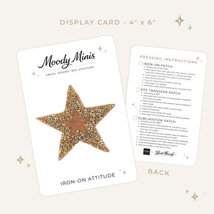 Gold Star Rhinestone Patch- RTS
