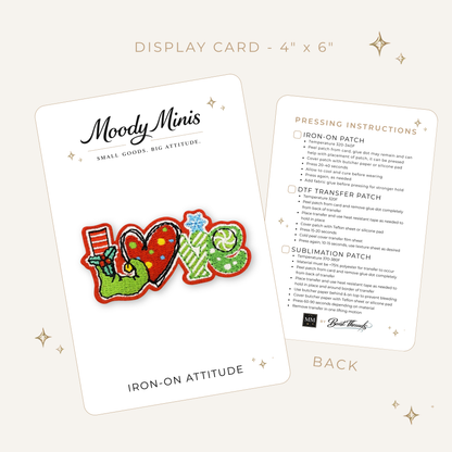 Christmas Love Word Embroidered Patch