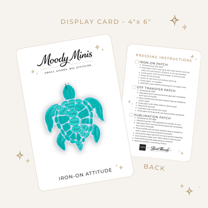 Turquoise Sea Turtle Embroidered Patch