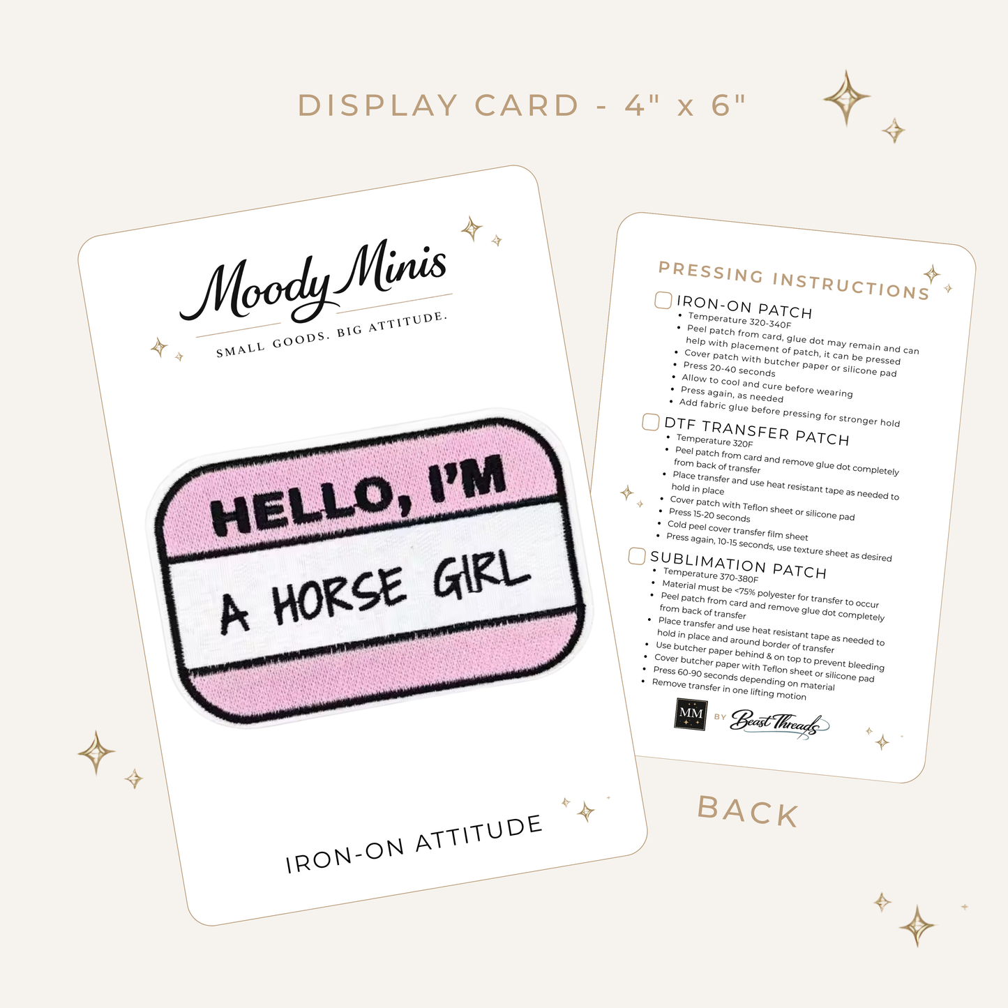 Hello I'm a Horse Girl Embroidered Patch
