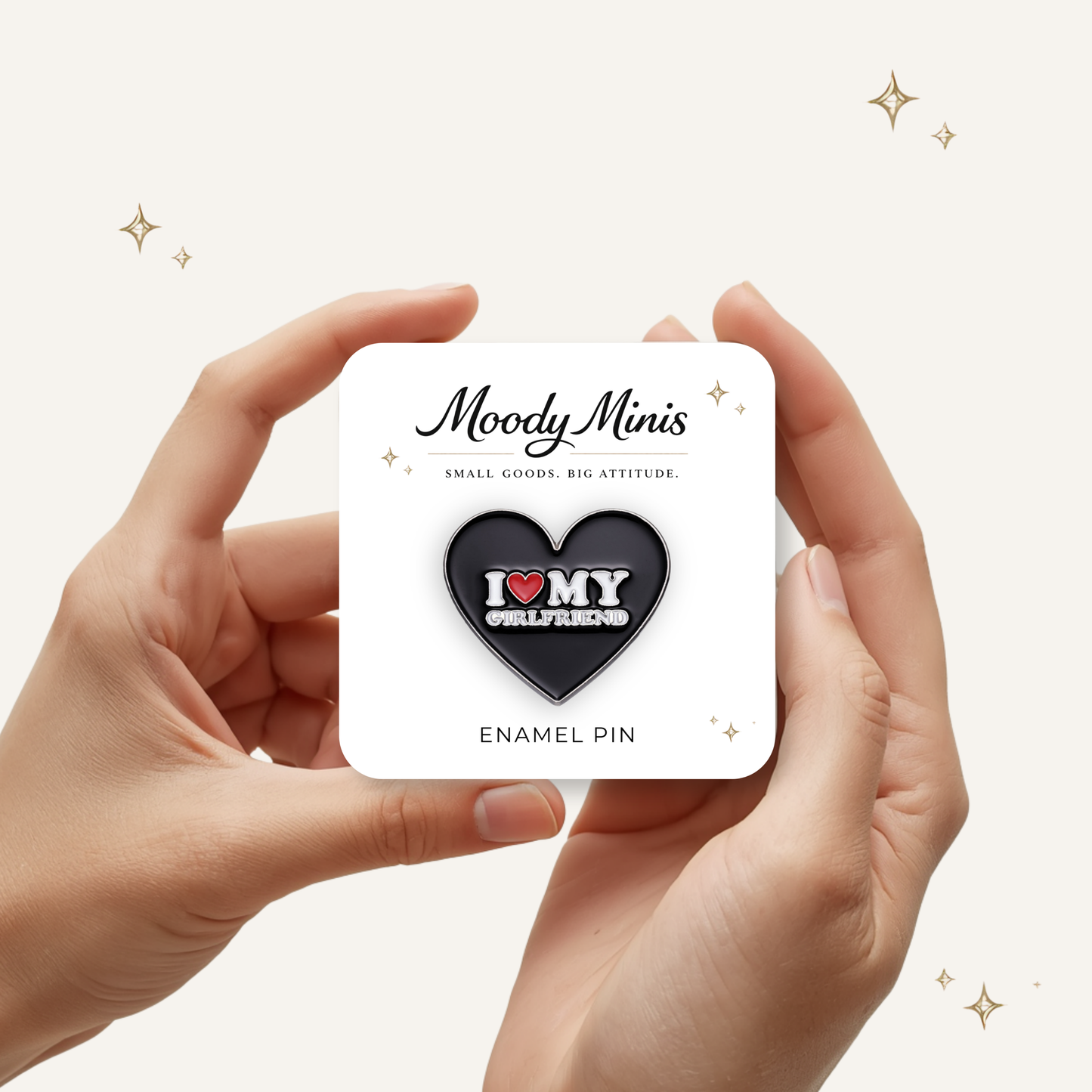 I Love My Girlfriend Enamel Pin