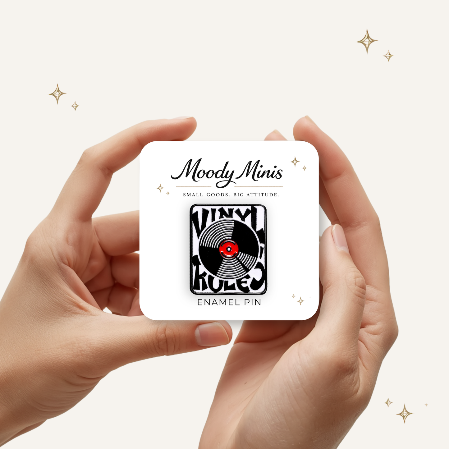 Vinyl Record Rules Enamel Pin