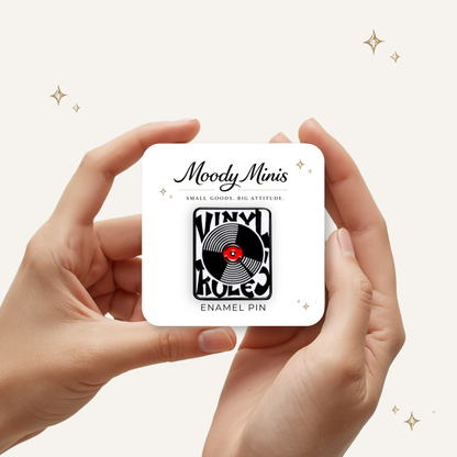 Vinyl Record Rules Enamel Pin