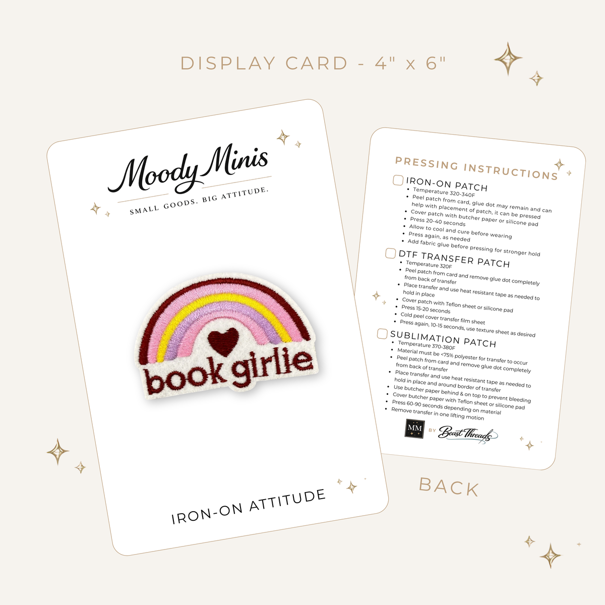 Book Girlie Rainbow Embroidered Patch