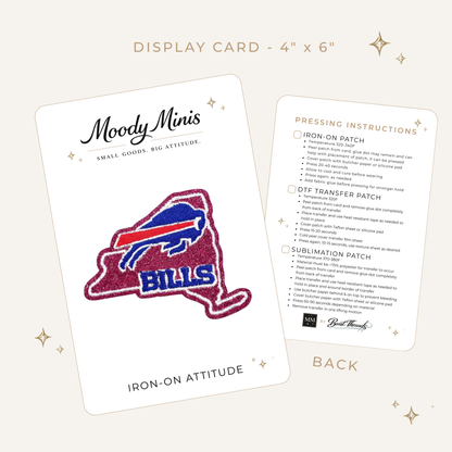 Buffalo Bills State Glitter Embroidered Patch