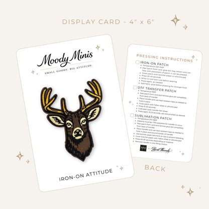 Deer Buck Rack Embroidered Patch