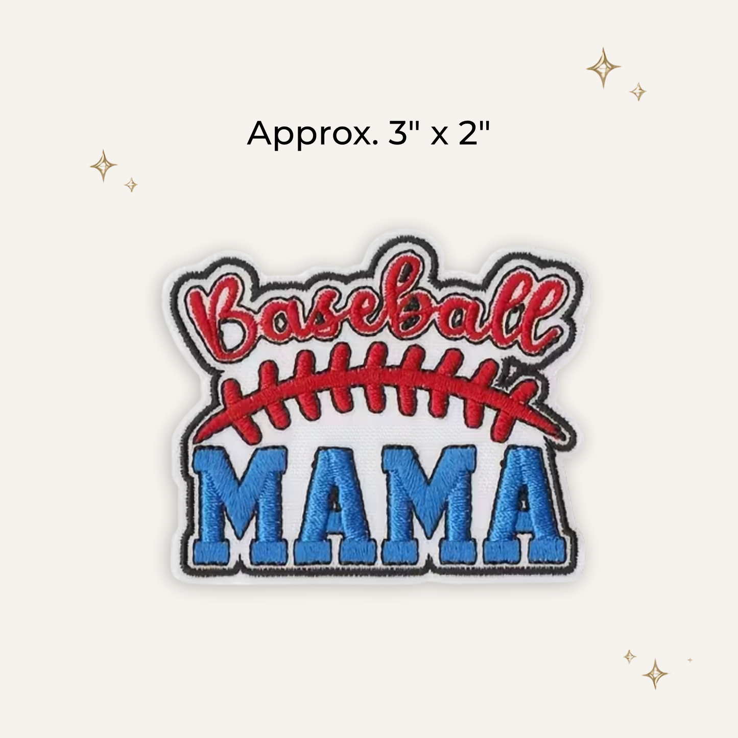 Baseball Mama Embroidered Patch