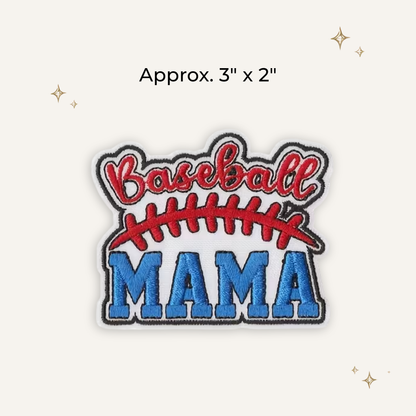 Baseball Mama Embroidered Patch
