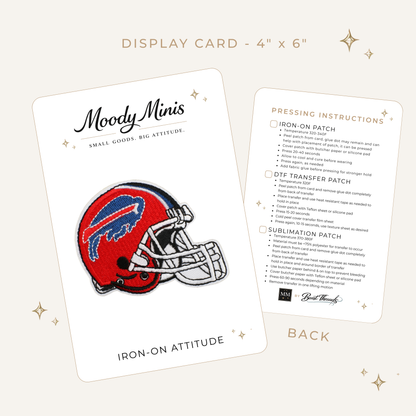 Bills Helmet Embroidered Patch- RTS